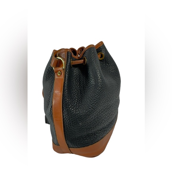 Genuine vintage DOONEY & BOURKE black drawstring leather bucket bag - Picture 6 of 15